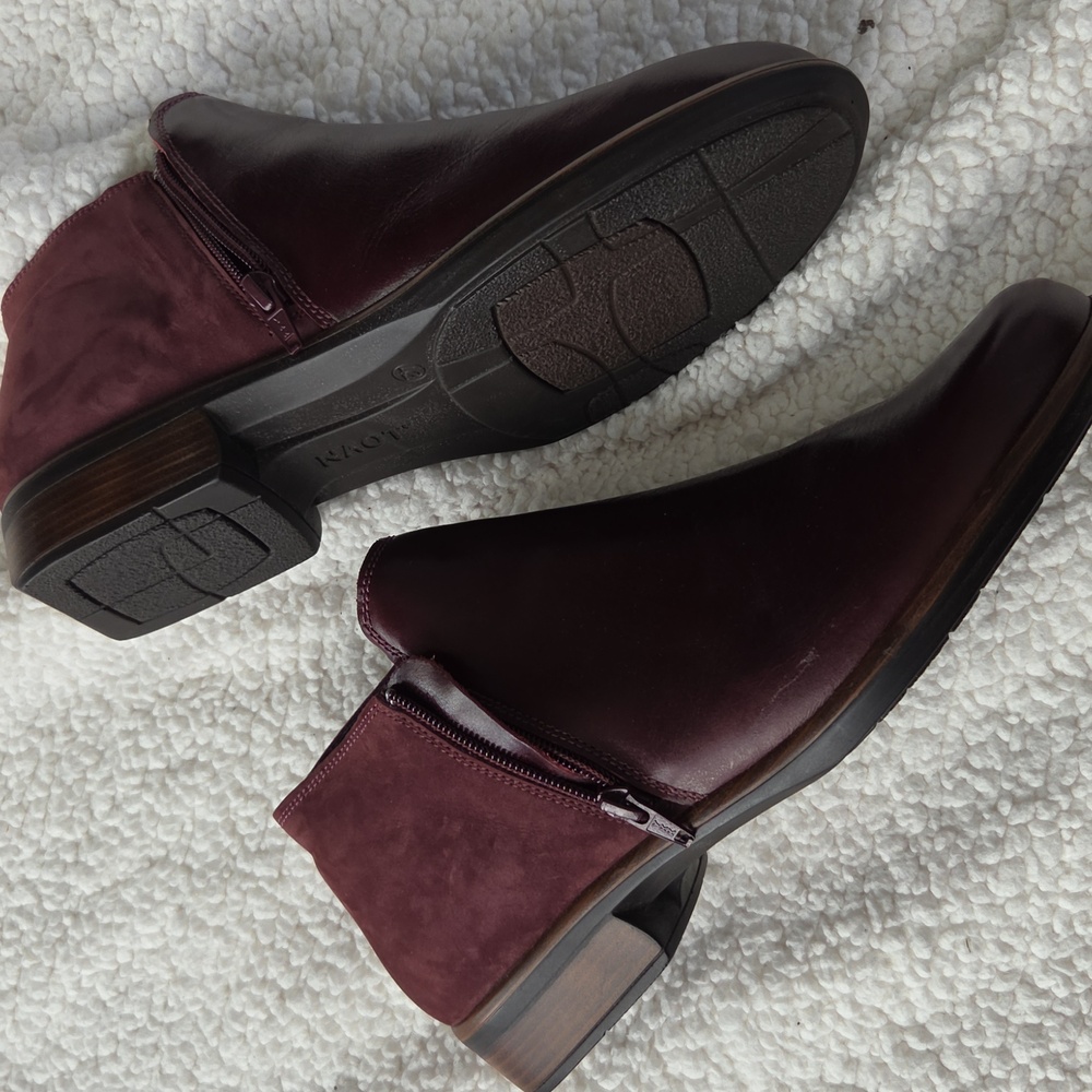 Noat Helm Burgundy 11 Leather Ankle Boots Size 42